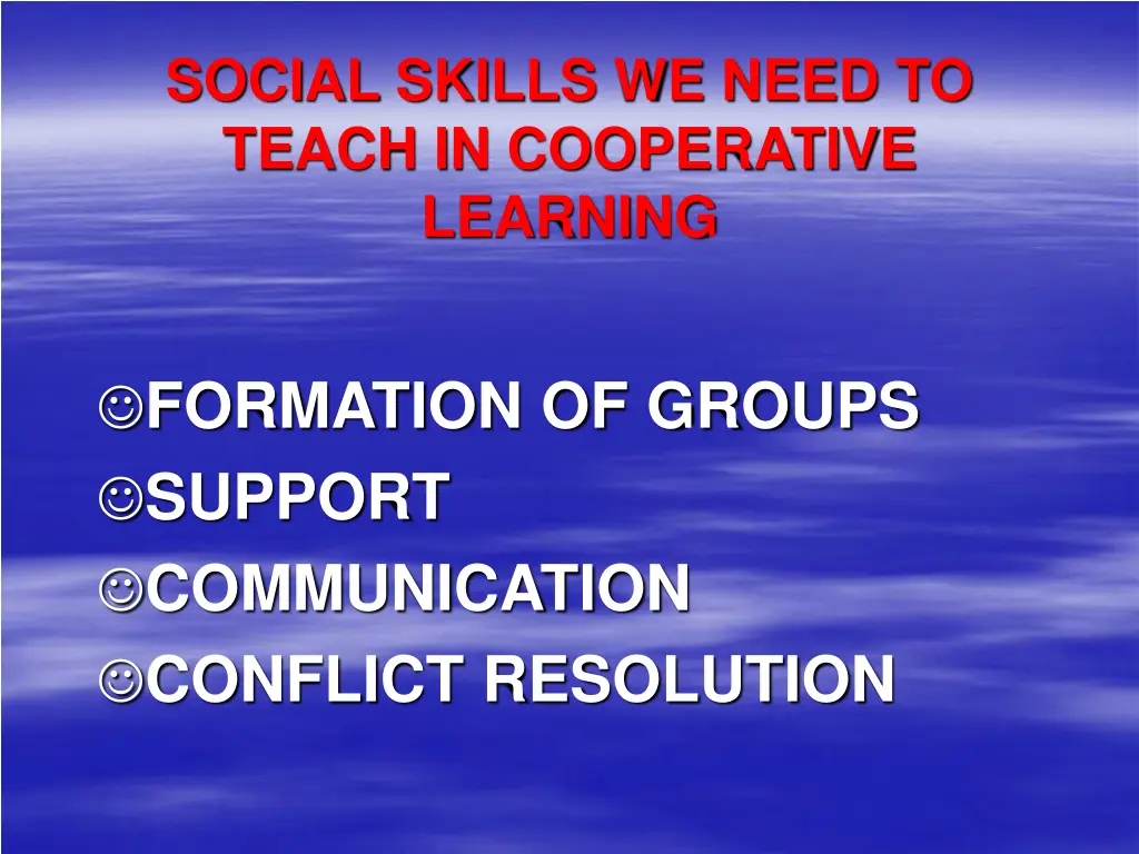 social skills we need to teach in cooperative