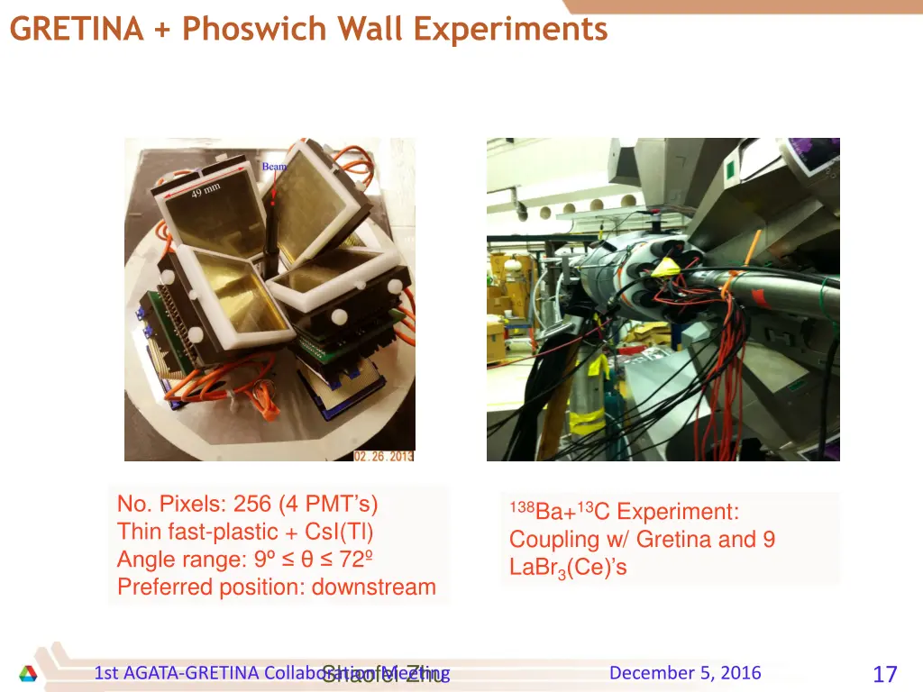 gretina phoswich wall experiments