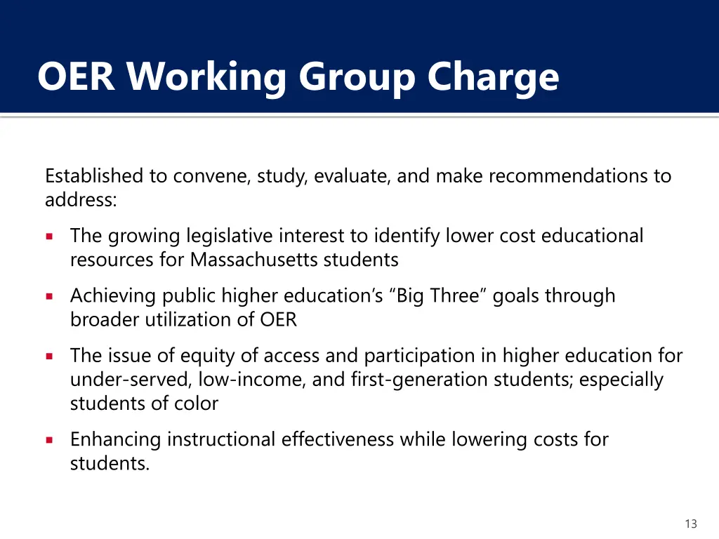 oer working group charge