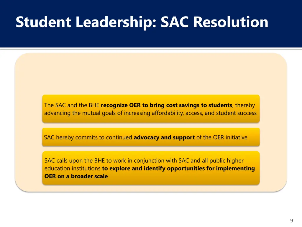 student leadership sac resolution