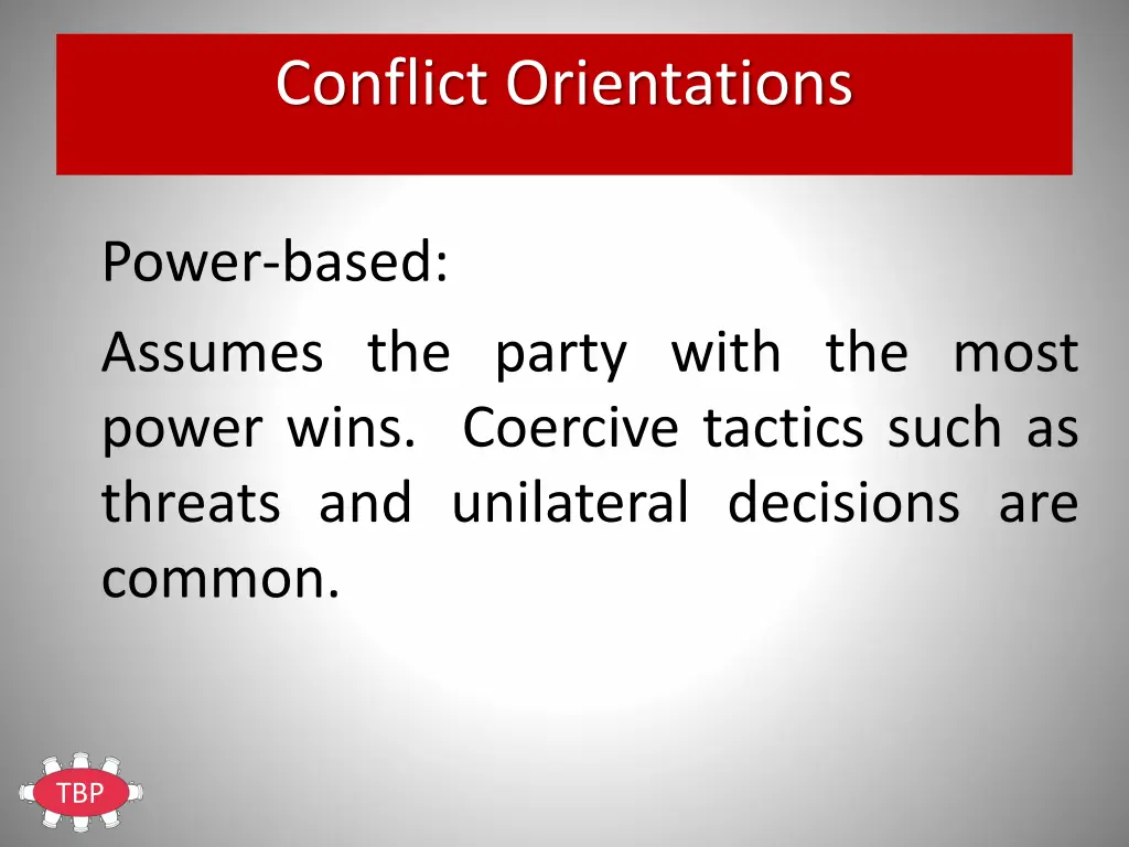 conflict orientations 1