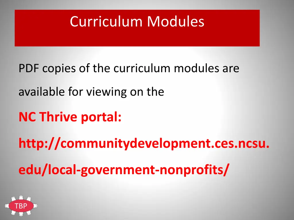 curriculum modules 1