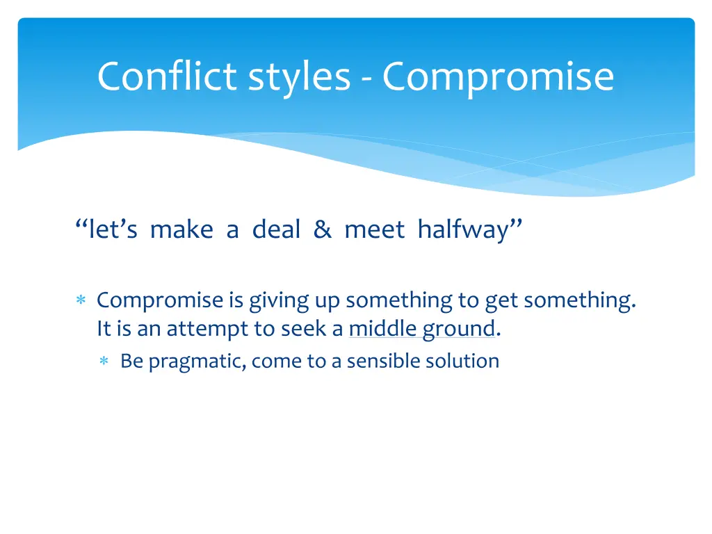 conflict styles compromise