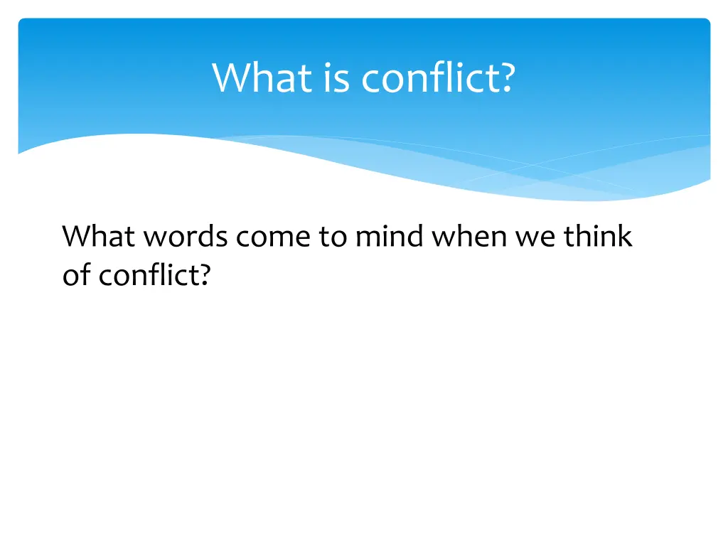 what is conflict