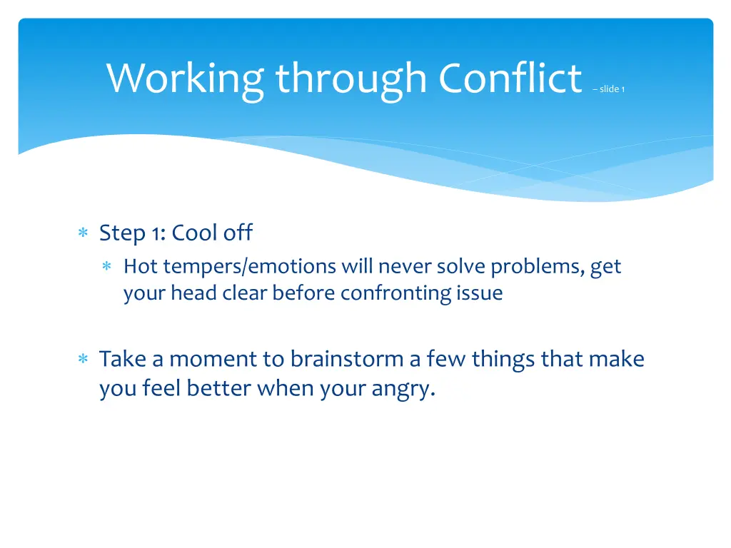 working through conflict slide 1