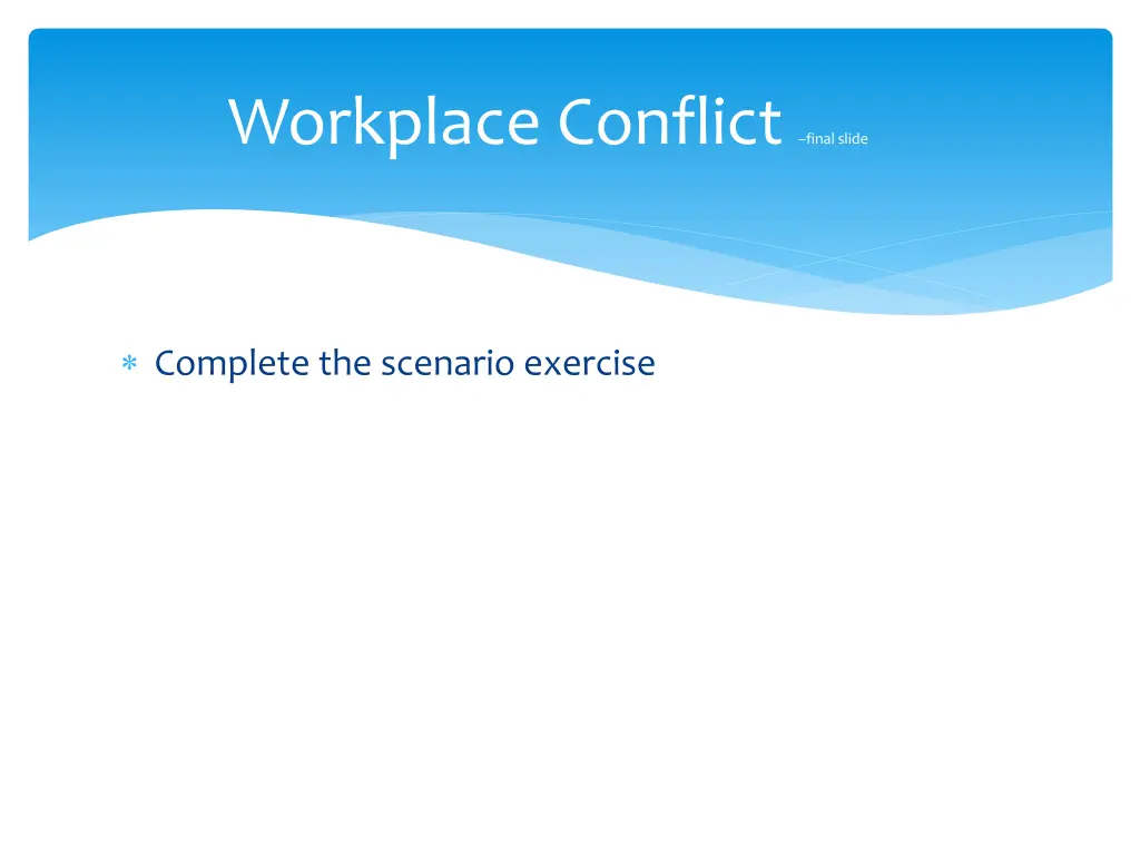 workplace conflict final slide