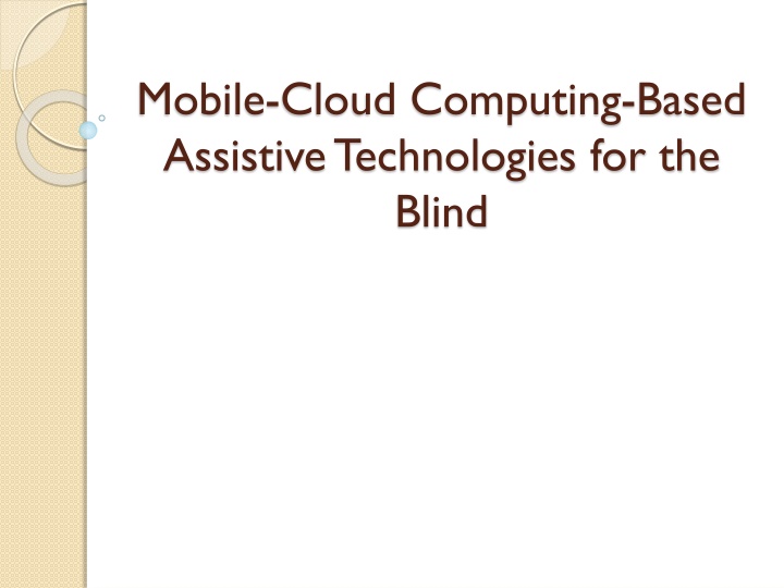 mobile cloud computing based assistive