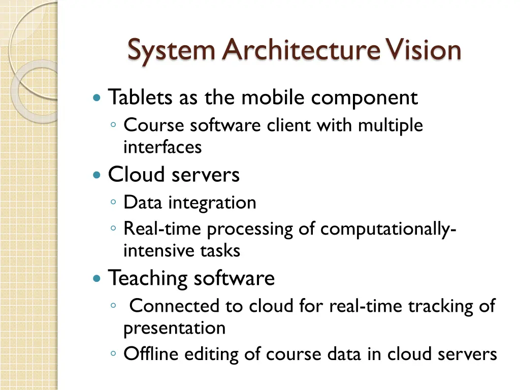 system architecture vision