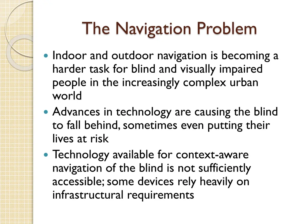 the navigation problem