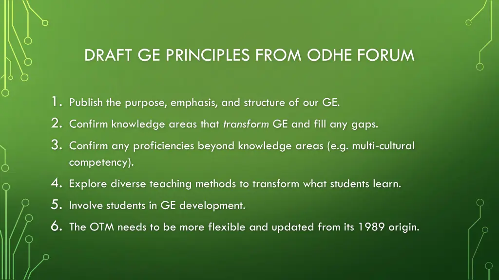 draft ge principles from odhe forum