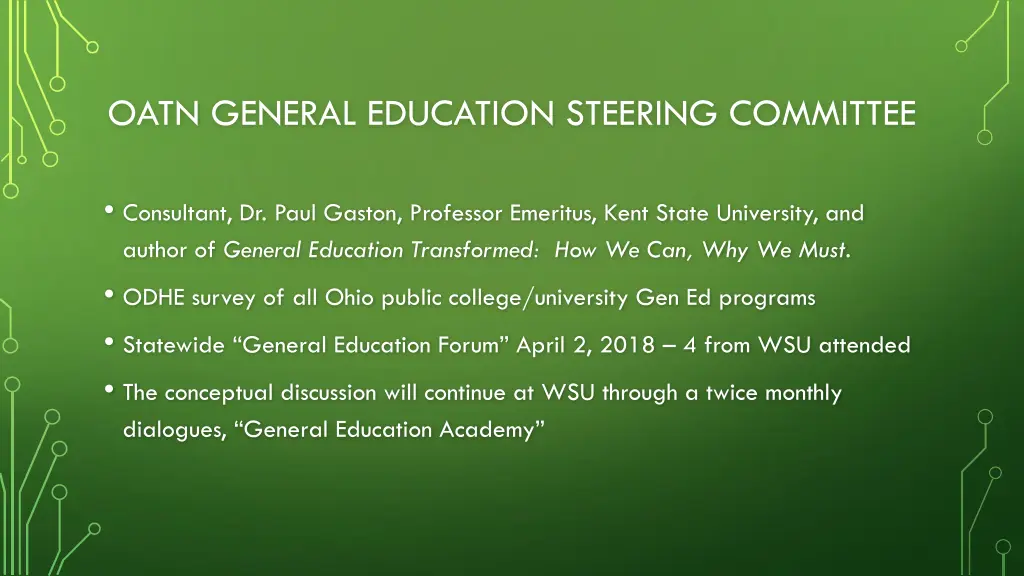 oatn general education steering committee