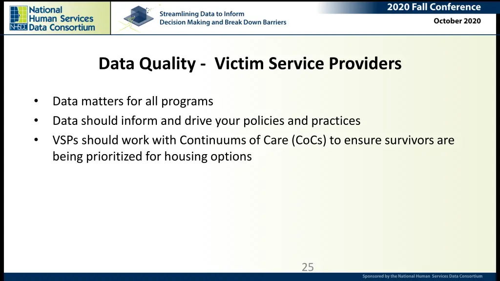 data quality victim service providers