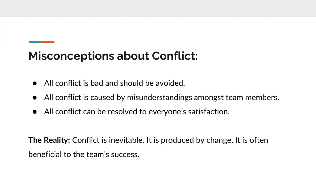 misconceptions about conflict