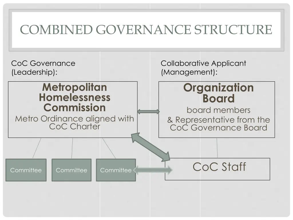 combined governance structure 1