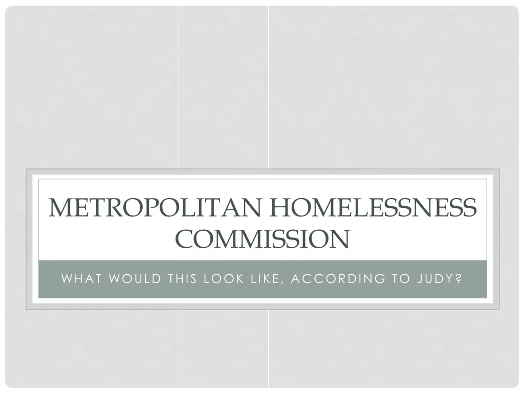 metropolitan homelessness commission 1