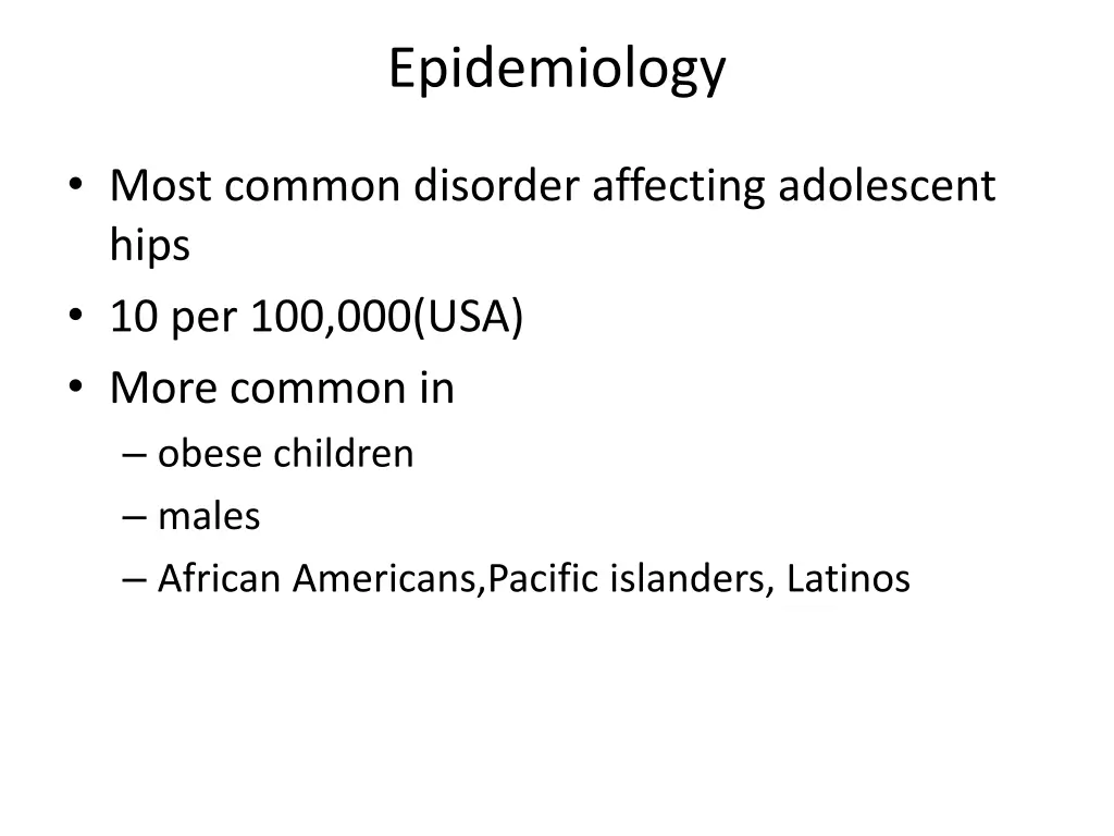 epidemiology