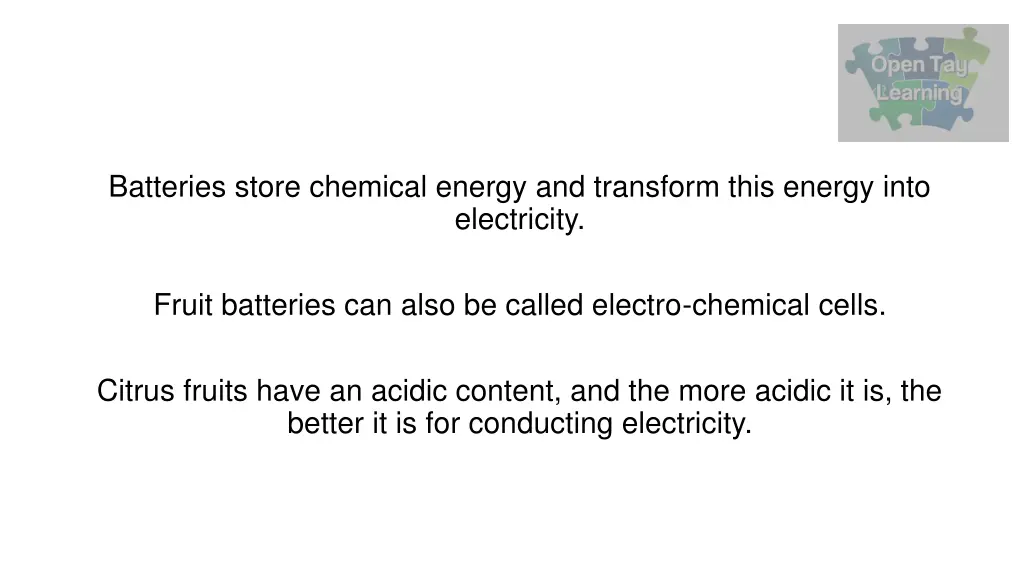 batteries store chemical energy and transform