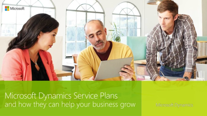 microsoft dynamics service plans and how they