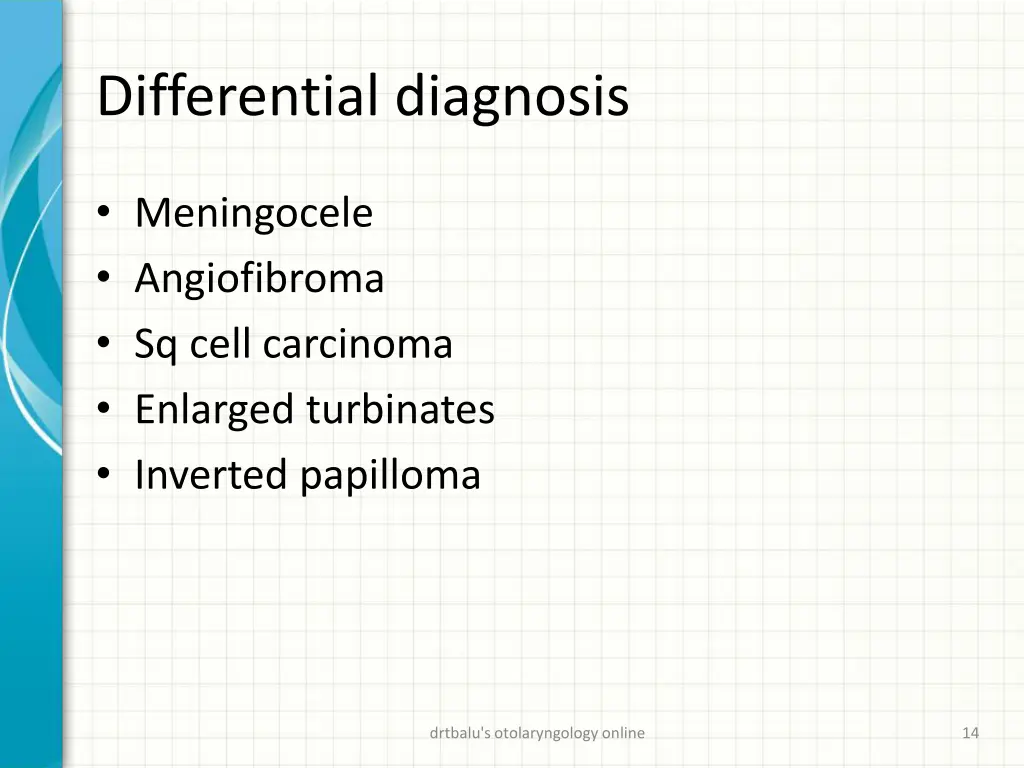 differential diagnosis