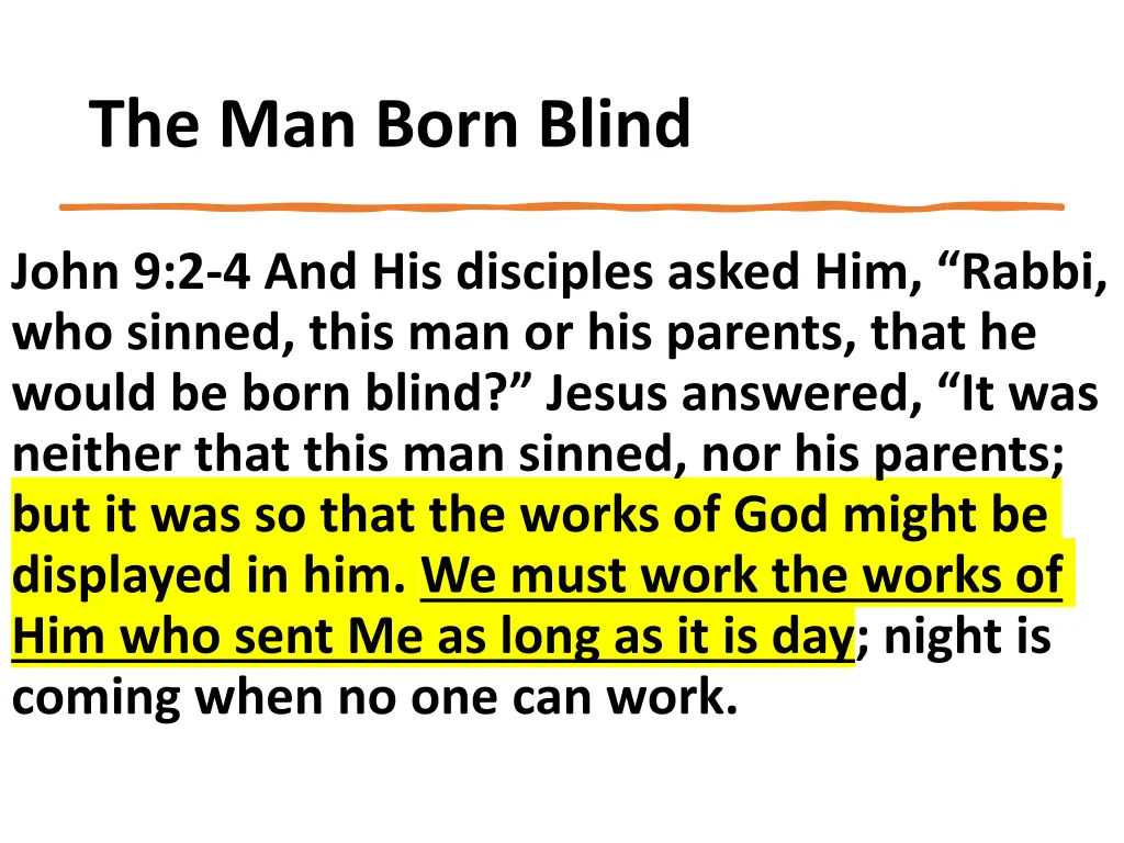 the man born blind