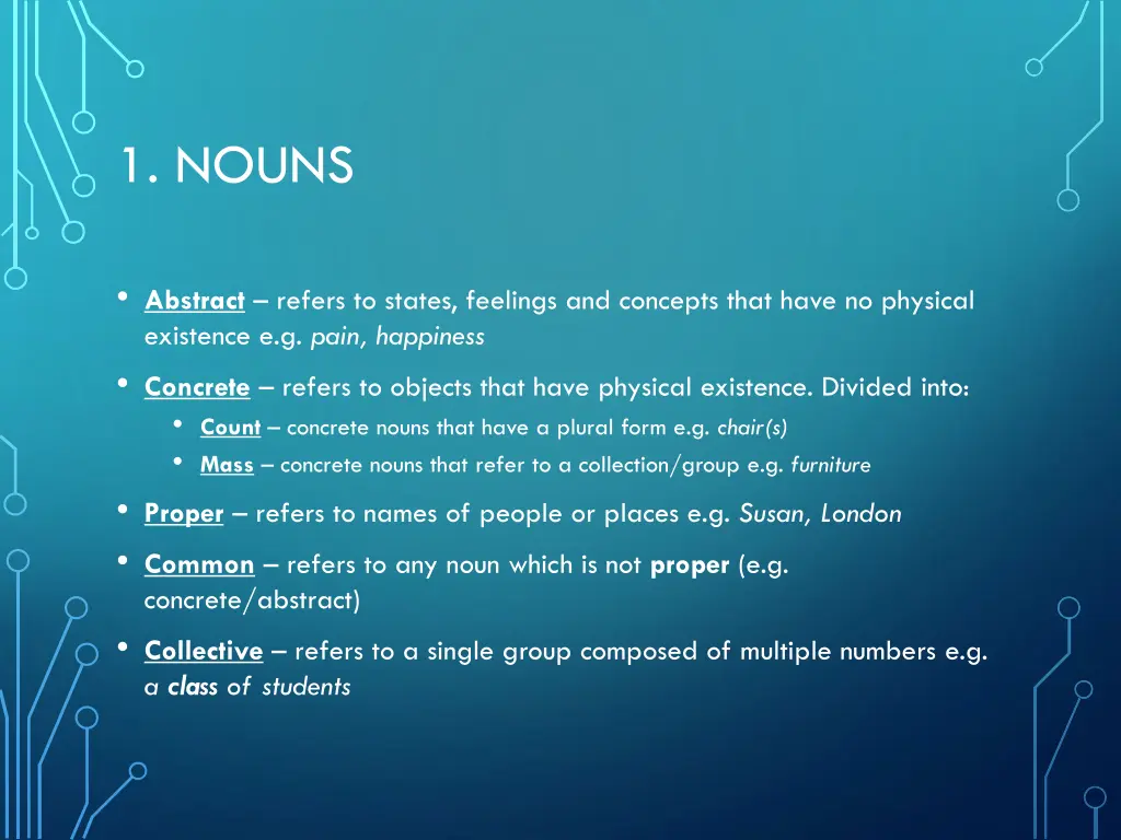 1 nouns