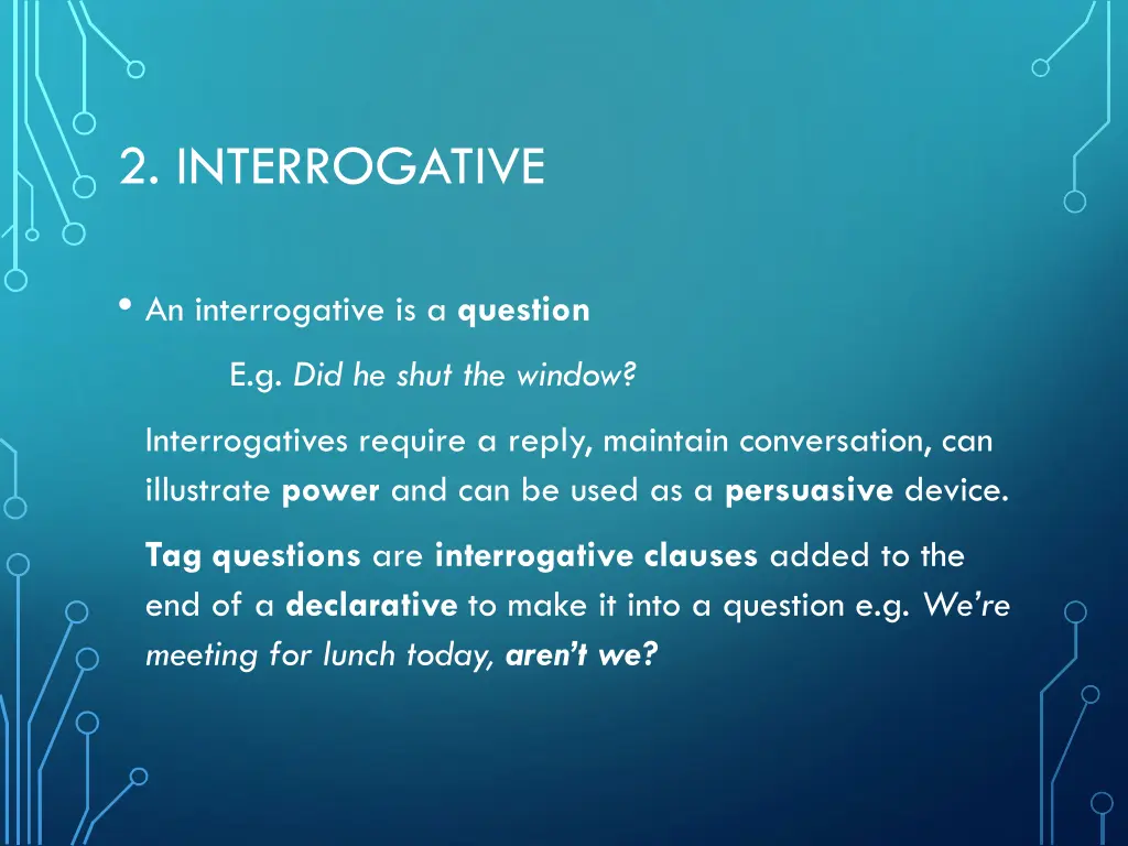 2 interrogative