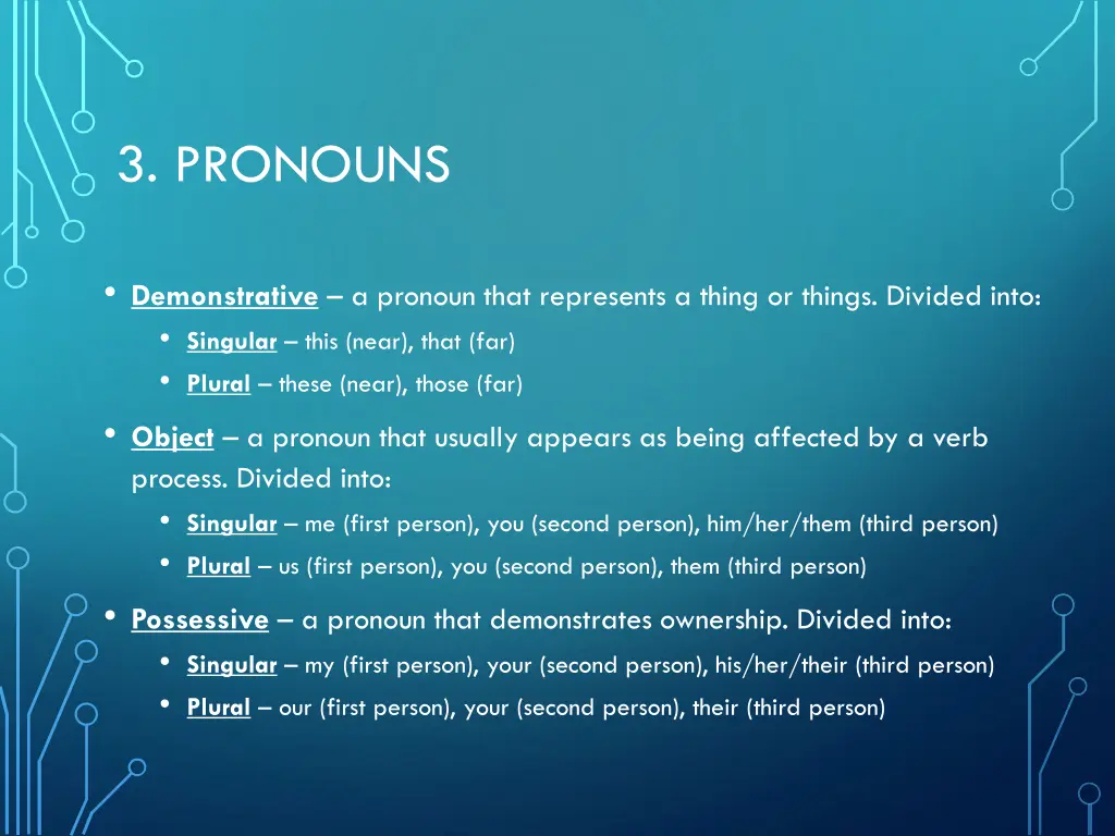 3 pronouns