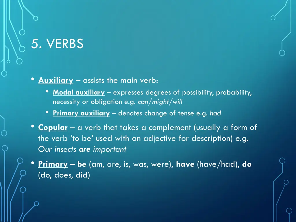 5 verbs