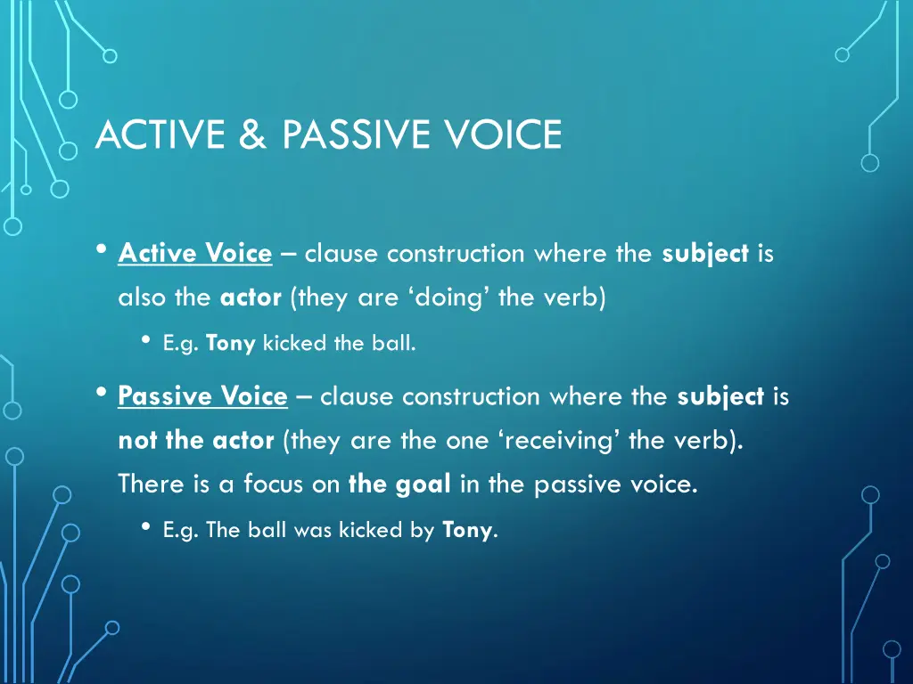 active passive voice