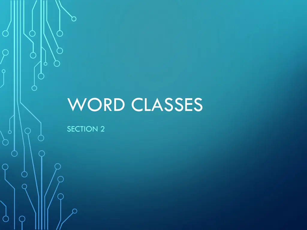 word classes