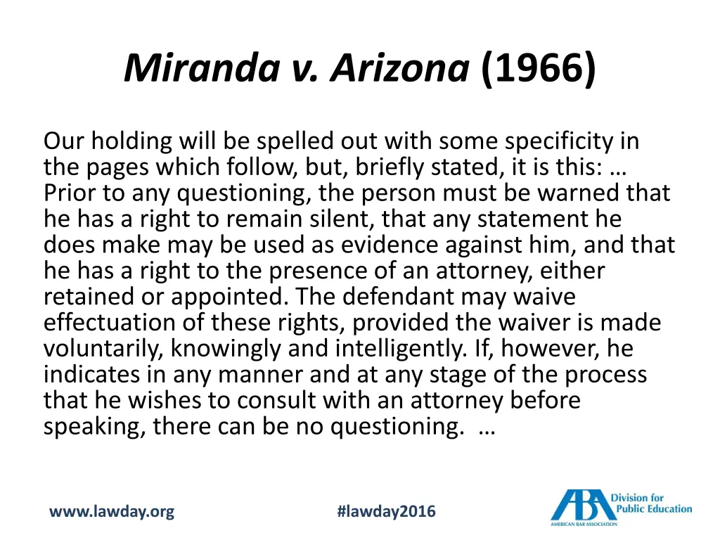 miranda v arizona 1966 1