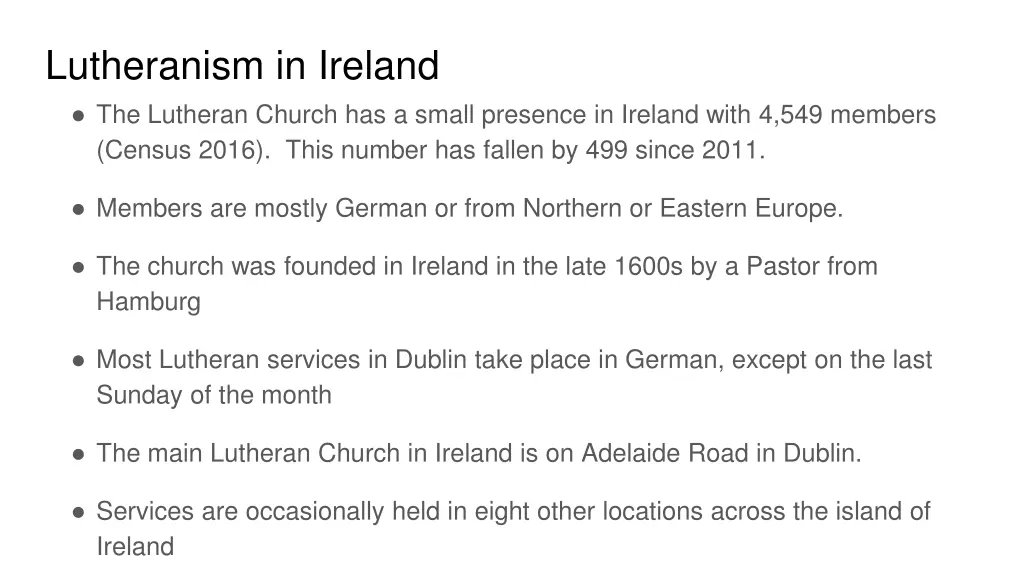 lutheranism in ireland the lutheran church