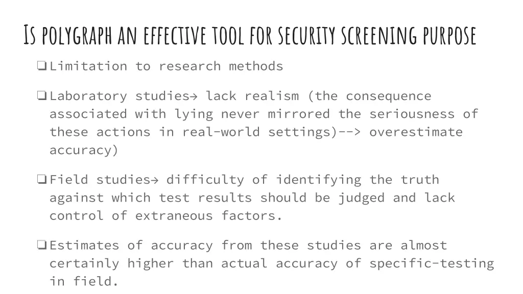 is polygraph an effective tool for security 1