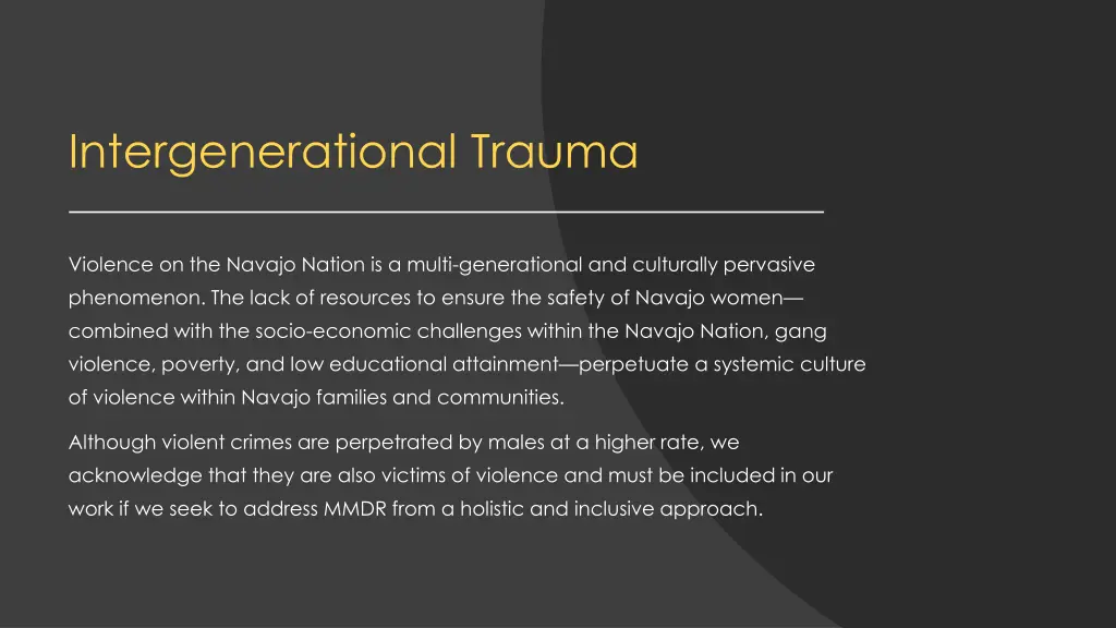 intergenerational trauma