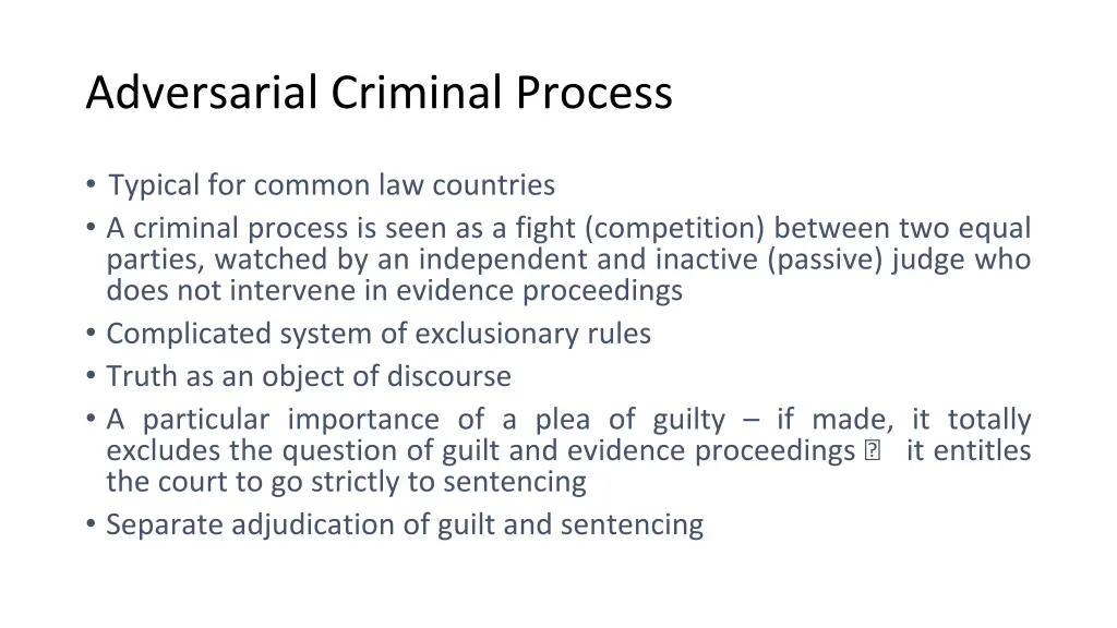 adversarial criminal process