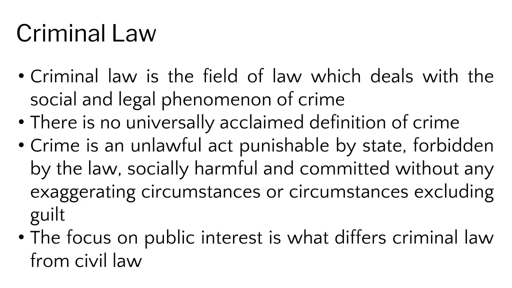 criminal law