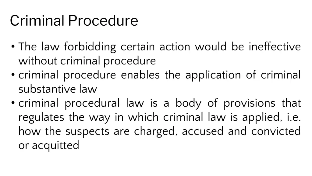 criminal procedure