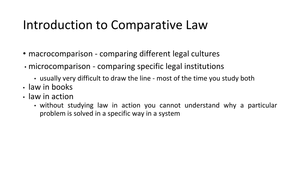 introduction to comparative law 1