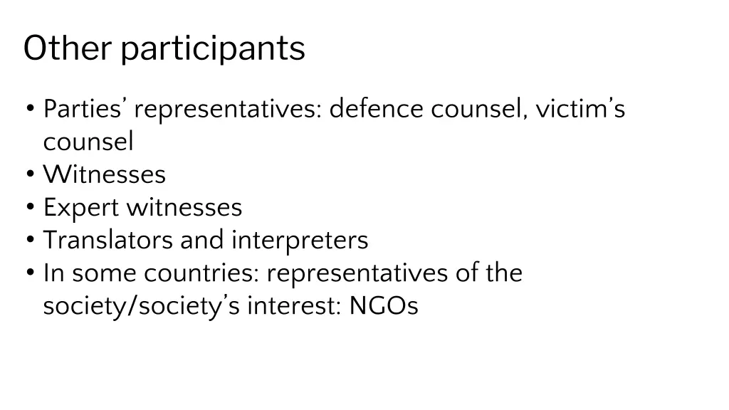 other participants