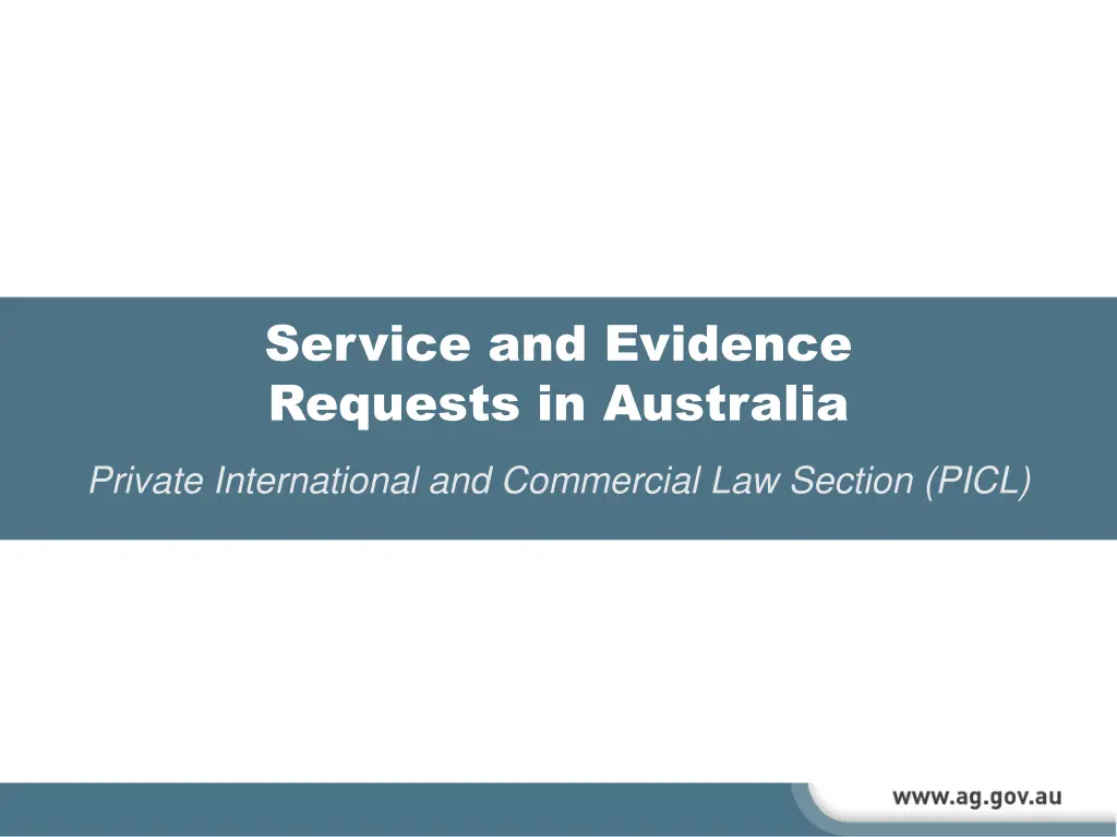 service and evidence requests in australia