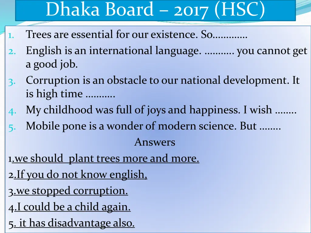 dhaka board 2017 hsc