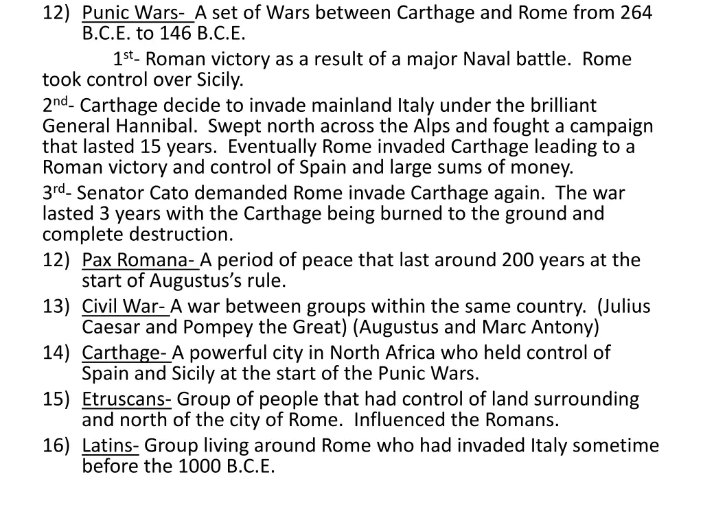 12 punic wars a set of wars between carthage