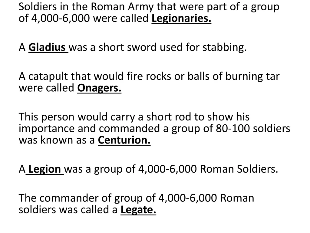 soldiers in the roman army that were part