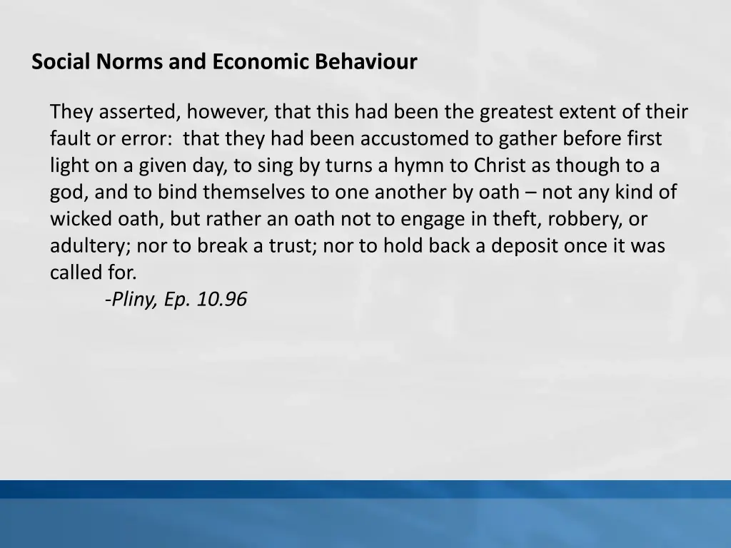 social norms and economic behaviour