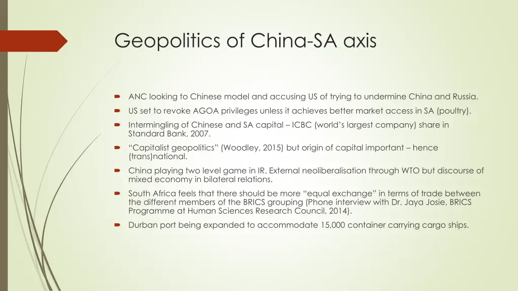 geopolitics of china sa axis