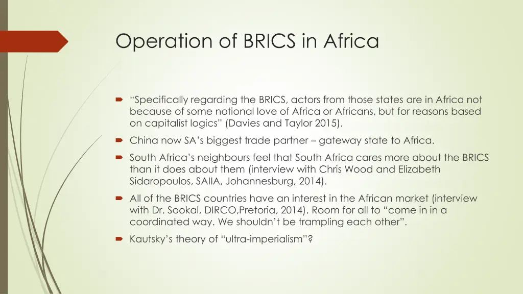 operation of brics in africa