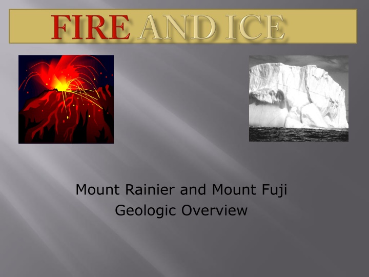 mount rainier and mount fuji geologic overview