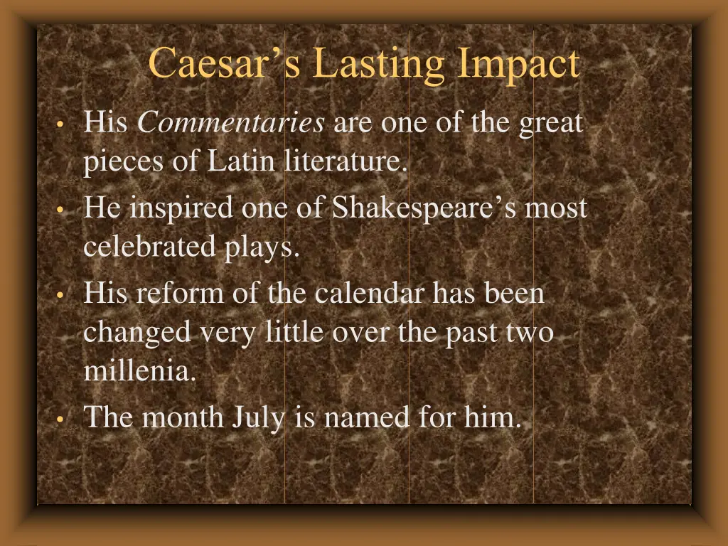 caesar s lasting impact 1