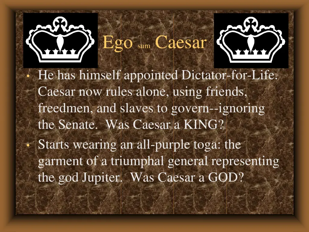 ego sum caesar