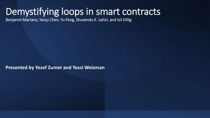 demystifying loops in smart contracts